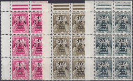 REUNION Taxe ** - 45/47, 3 Blocs De 6 - Cote : 240 € - Postage Due