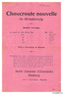 FAC-BFP1-0351-FACTURE - CHOUCROUTE NOUVELLE - STRASBOURG - Alimentare