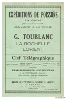 FAC-BFP1-0311-FACTURE - EXPEDITIONS DE POISSONS - G TOUBLANC - LA ROCHELLE - LORIENT - Alimentare