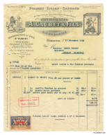 FAC-BFP1-0015-FACTURE - POIVRES-EPICES-SAFRANS - A CAUBET ET FILS - MARSEILLE - 1932 - Alimentare