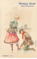 CHROMOS AO#AL000106 PUBLICITE PETROLE HAHN PRODUIT POUR LES CHEVEUX HOLLANDAIS ATTANCHAND DES PATINS - Other & Unclassified