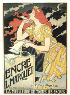 Format - 160 X 113 Mms - Publicite - Encre L Marquet 1892 - Eugène Samuel Grasset - Art Illustration - CPM - Etat Carte - Werbepostkarten