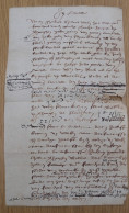 DOCUMENT PARCHEMIN DU XVIe  SIÈCLE   29 X 1 7 CM.      VOIR IMAGES - Documents Historiques