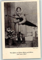 39411838 - Neujahr  Engel Regenschirm Verlag Girtauner Schweiz RS Fleck  Nr. 134 - Other & Unclassified