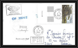 2462 ANTARCTIC Terres Australes TAAF Lettre Cover Dufresne 2 Signé Signed OP 2004/2 N°363 - Covers & Documents