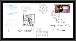 2407 Dufresne 2 Signé Signed Op 2003/2 Crozet 2/9/2003 N°347 Helilagon Terres Australes (taaf) Lettre Cover Sea Elephant - Covers & Documents