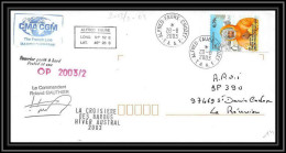 2402 Dufresne 2 Signé Signed Op 2003/2 Crozet 28/8/2003 N°354 ANTARCTIC Terres Australes (taaf) Lettre Cover - Covers & Documents