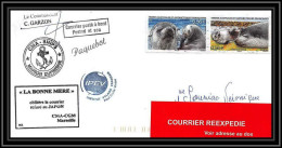 3006 Reexpedié Refusé Au Japon Dufresne Signé Signed Garzon Japon (japan) 2010 N°568/569 Terres Australes (taaf) Lettre - Covers & Documents