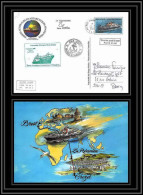 2957 ANTARCTIC Terres Australes (taaf)-carte Postale Dufresne 2 Signé Signed CROZET Portes Ouvertes 23/11/2009 N°520 - Covers & Documents