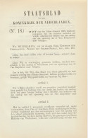 Staatsblad 1908 : Spoorlijn Ewijcksluis - Schagen - Documents Historiques