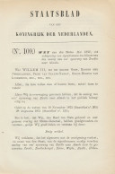 Staatsblad 1877 : Spoorlijn Zwolle - Almelo - Documents Historiques