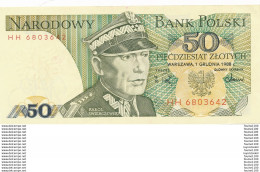 Billet De Banque  BANK POLSKI - 50 PIECDZIESIAT ZLOTYCH 1988 - Pologne