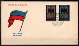 LIECHTENSTEIN - 1956 - 150° ANNIVERSARIO DELLA SOVRANITA' DEL PRINCIPATO - FDC - FDC