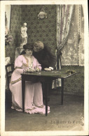 CPA Femme La Partie De Cartes - Speelkaarten