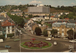 Delcampe - 19 - Brive - Rond Point Du Pont Cardinal - Au Fond, Le Nouvel Hôpital - Brive La Gaillarde