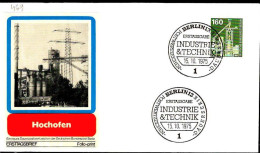 Berlin Poste Obl Yv:469 Mi:505 Hochofenanlage (TB Cachet à Date) Fdc Berlin 15-10-75 - Chemistry