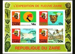Zaire 1979 Zaire River Tourism Scenery Adventure Animals，MS MNH - Ongebruikt