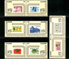 Zaire 1980 Kinshasa Postal Exhibition Ticket，8v MNH - Ongebruikt