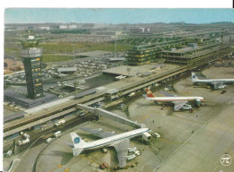 Delcampe - CP AEROPORT DE PARIS-ORLY -circulée 1976 - Aerodrome