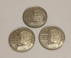 LOTE DE 3 MONEDAS/FICHAS(TOKEN) CONMEMORATIVAS BELGA DE COBRE-NIQUEL,EMITIDA EN 2004,PARA CELEBRAR EL 140 ANIVERSARIO - Autres & Non Classés