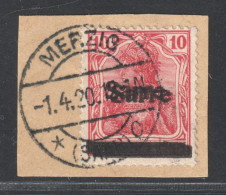 SAAR 6 A I DD, Germania 10 Pfg. DOPPELAUFDRUCK, RARITÄT Fotoattest 1500,-€ - Oblitérés