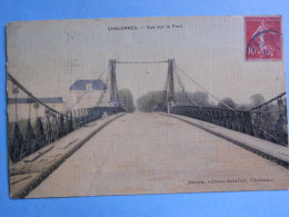 49 - CHALONNES - Carte Toilée - Vue Sur Le Pont - 1907 - Chalonnes Sur Loire
