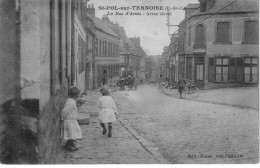 62  SAINT POL SUR TERNOISE Rue D'Arras Café Bocquet Hanot - CPA N/B 9x14 BE - Saint Pol Sur Ternoise