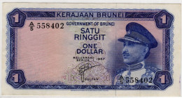 Brunei $1 (Ringgit) Banknote 1967 - Brunei