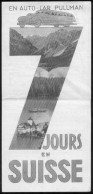 Delcampe - En Auto-car Pullman - 7 Jours En Suisse à Travers 5 Pays - 1935 - Dépliants Turistici