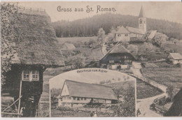 AK Wolfach, Gruss Aus St.Roman Mit Gasthaus Zum Adler, Gel. Ca.1910-18 - Wolfach