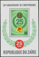 BL61** (1290) -  25 Ans De L'indépendance / 25e Verjaardag Van De Onafhankelijkneid - ZAÏRE - Ongebruikt
