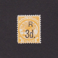 SAMOA 1900, Sc# 25, 'Palms', Plants, Surcharged, MH - Samoa