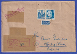 Franz. Zone 1949 R-Brief Aus Rübenach Nach Offenburg - Andere & Zonder Classificatie
