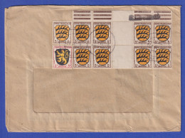 Franz. Zone Doppelbrief Aus Rübenach Mit Orts-Notstempel, Wappen-Zwischensteg - Andere & Zonder Classificatie