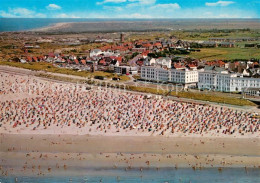 Borkum Strand Hotels Heilbad Nordseeinsel Fliegeraufnahme - Borkum