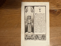 Guillaume De Wouters D’Oplinter Première Communion Chapelle Chateau Heikant Rotselaar 1916 Louvain Imp - Communie