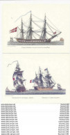 Lot De 4 Cartes Format 17 X 12,5 Cm Bateau Dessiné Et Gravé Par Baugean Galiote Frégate Suédoise Vaisseau ( Recto Verso - Otros & Sin Clasificación