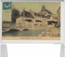 Carte Toilée Et Colorisée De Ligny Le Châtel   Pont De L' Abreuvoir   ( Recto Verso ) - Ligny Le Chatel