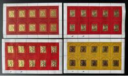 Guinée Guinea 2008 / 2009 Mi. 5452 6488 6489 6718 Kleinbogen Feuillet Premier Timbre First Stamp On Stamp Gold Or - ...-1860 Vorphilatelie