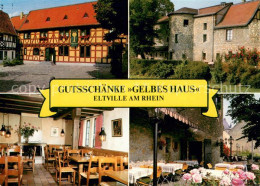 Eltville Rhein Gutsschaenke Gelbes Haus Gaststube Terrasse - Eltville