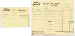 Factures Des 20.01.1965 Et 06.02.1968 à En-tête Des CAFES JAVADOR Edmond Combe & Cie à Grenoble Isère 38 - Alimentare