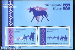Saint Vincent & The Grenadines 2011 Bequia, Therapeutic Horses S/s, Mint NH, Nature - Horses - St.Vincent Y Las Granadinas