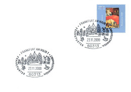 (RECTO / VERSO) ALLEMAGNE - ENVELOPPE - 2000 - CACHET FRANKFURT AM MAIN 1 -  WEIHNACHTSMARKT - BEAU TIMBRE - Covers & Documents