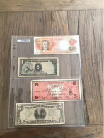 4 ANCIENS BILLETS PHILIPPINES AND JAPANESE GOVERNMENT. - Philippines