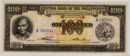Philippines 100 Pesos Specimen  Banknote 1949 UNC - Philippines