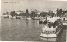 TULCEA, DANUBE RIVER, PORT, SHIPS, BOATS,  POSTCARD, 1963, ROMANIA; - Romania