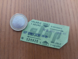 Ticket De Transport (Bus) Stap "MAIRIE DE MAZERES-LEZONS/LABAT" PAU (64) - World