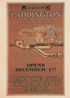 Paddington Underground New Station London Transport Advertising Postcard - Werbepostkarten