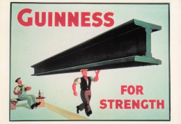 Guinness Man With Strength Irish Builder Advertising Postcard - Werbepostkarten