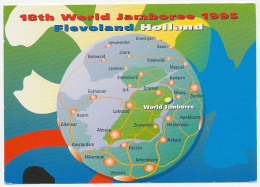 Postcard / Postmark Netherlands 1995 World Jamboree Dronten Flevoland - Other & Unclassified